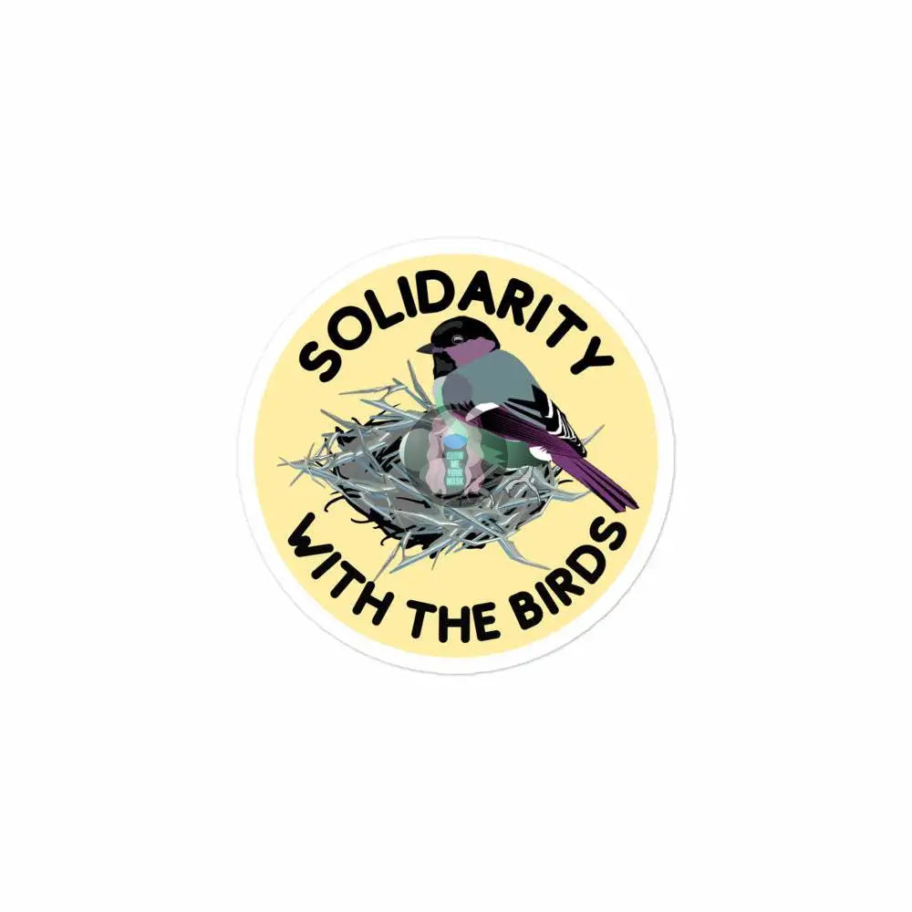 Birds "Solidarity" Bubble-free stickers - from Show Me Your Mask Shop by Show Me Your Mask Shop - Stickers