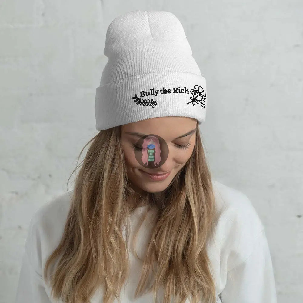 'Bully the Rich' Floral Cuffed Beanie - from Show Me Your Mask Shop by Show Me Your Mask Shop - Hats, Unisex