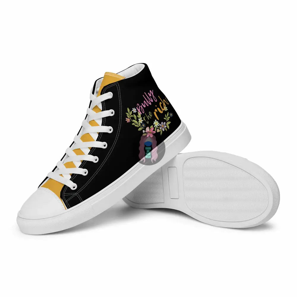 "Bully the Rich" Men’s high top canvas shoes - from Show Me Your Mask Shop by Show Me Your Mask Shop - Men's, Shoes