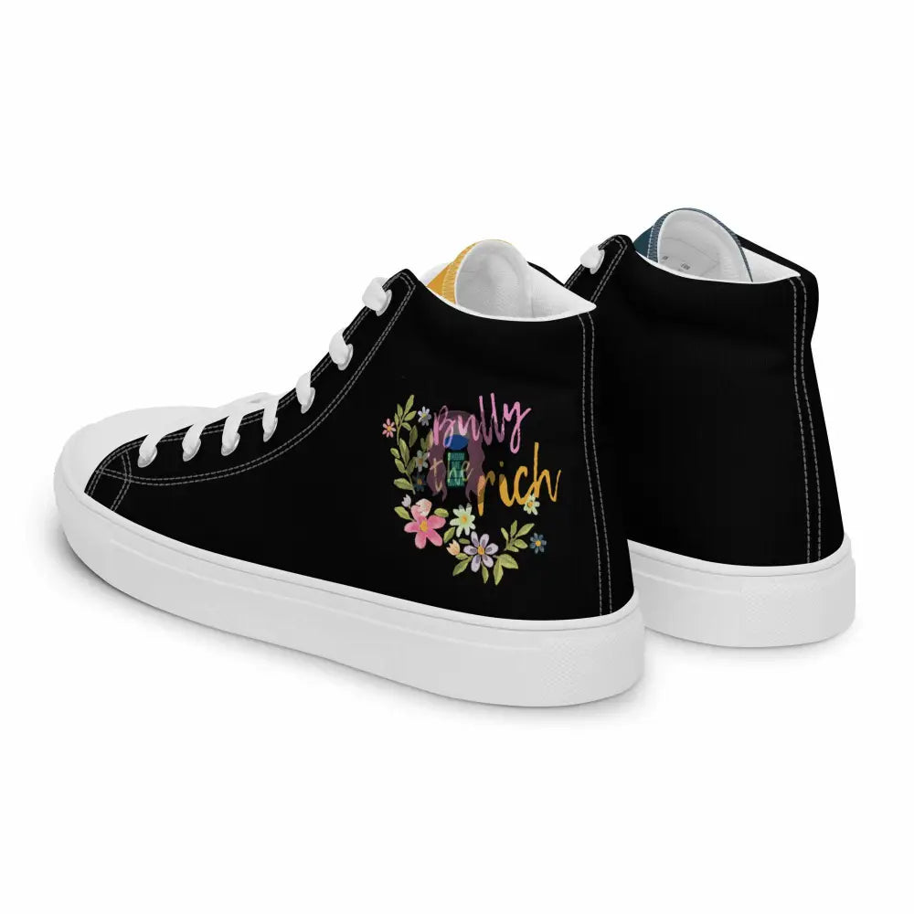 "Bully the Rich" Men’s high top canvas shoes - from Show Me Your Mask Shop by Show Me Your Mask Shop - Men's, Shoes