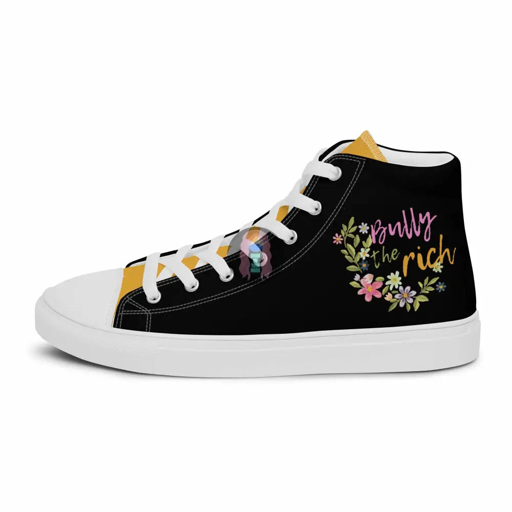 "Bully the Rich" Men’s high top canvas shoes - from Show Me Your Mask Shop by Show Me Your Mask Shop - Men's, Shoes