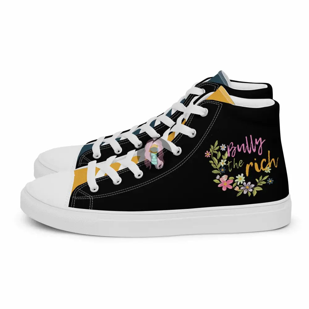 "Bully the Rich" Men’s high top canvas shoes - from Show Me Your Mask Shop by Show Me Your Mask Shop - Men's, Shoes