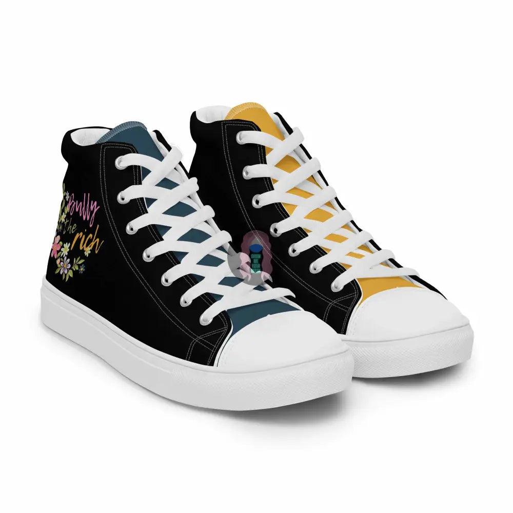 "Bully the Rich" Men’s high top canvas shoes - from Show Me Your Mask Shop by Show Me Your Mask Shop - Men's, Shoes