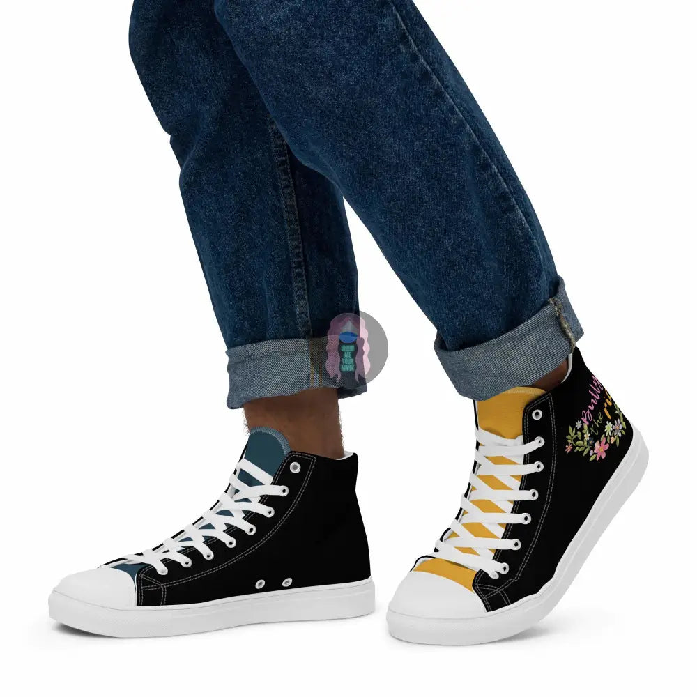 "Bully the Rich" Men’s high top canvas shoes - from Show Me Your Mask Shop by Show Me Your Mask Shop - Men's, Shoes