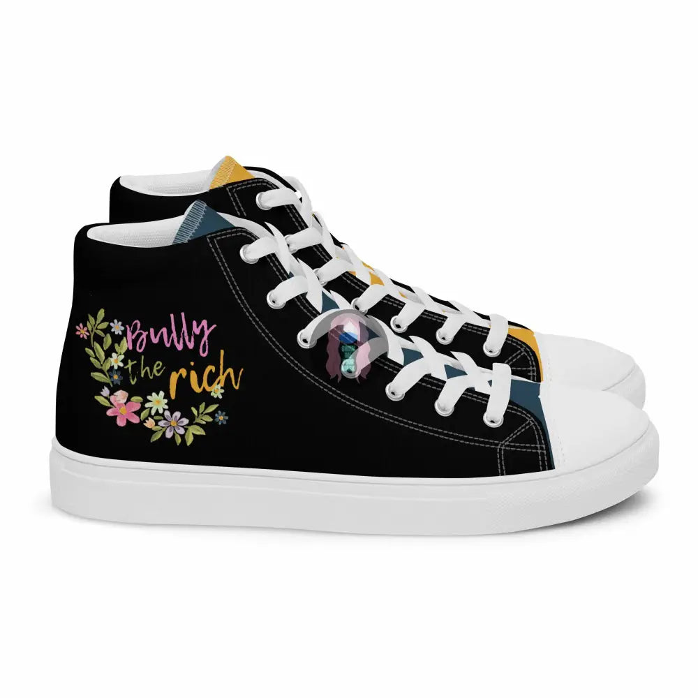 "Bully the Rich" Men’s high top canvas shoes - from Show Me Your Mask Shop by Show Me Your Mask Shop - Men's, Shoes