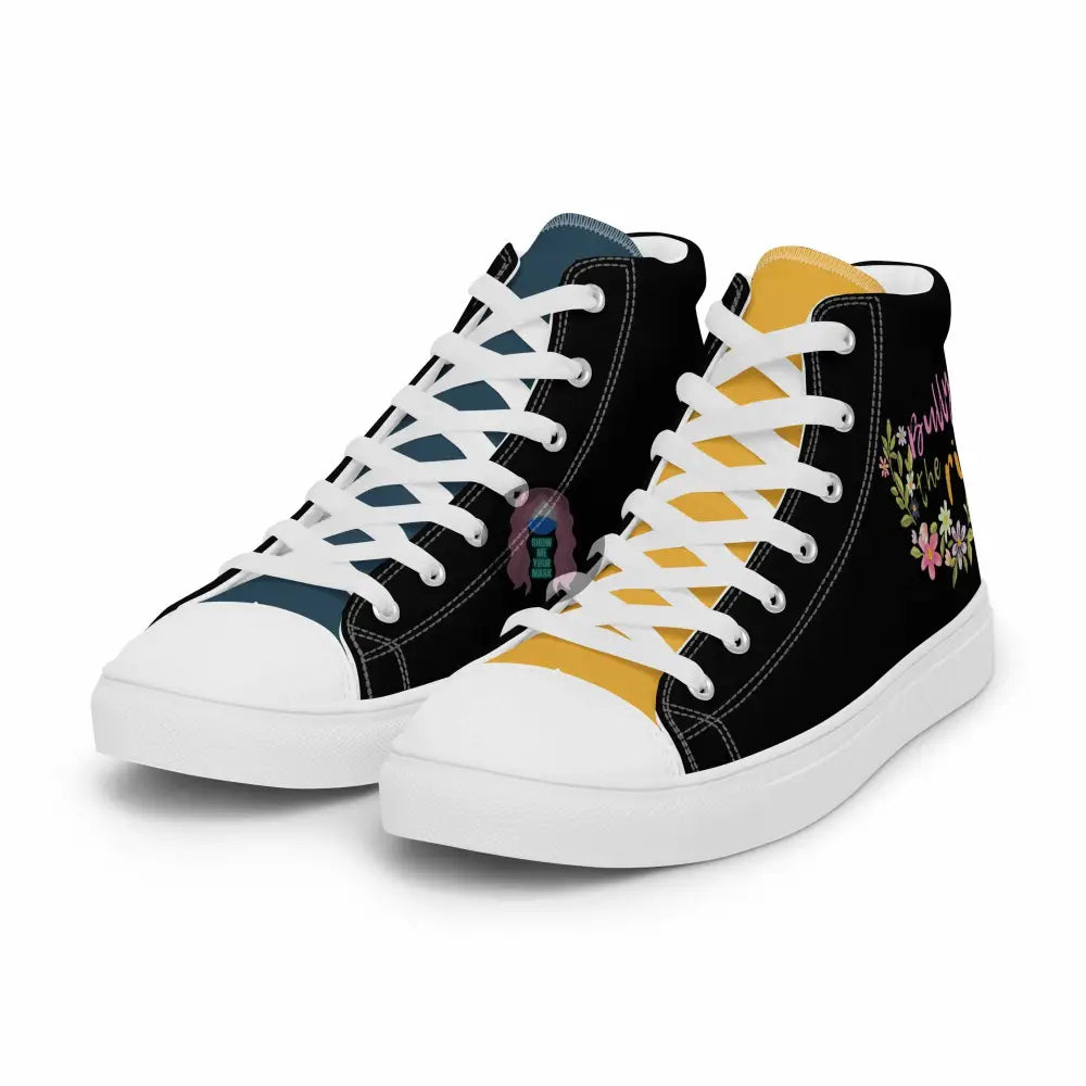 "Bully the Rich" Men’s high top canvas shoes - from Show Me Your Mask Shop by Show Me Your Mask Shop - Men's, Shoes