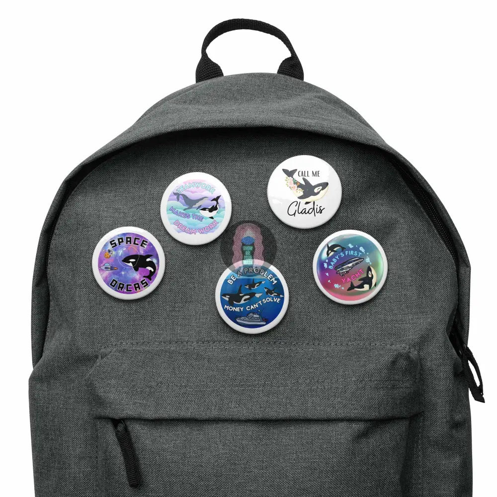 Even more Orca Pins Set of pin buttons - from Show Me Your Mask Shop by Show Me Your Mask Shop - Pins