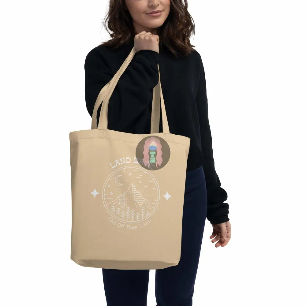 "Get off Their Lawn" Eco Tote Bag - from Show Me Your Mask Shop by Show Me Your Mask Shop - Totes