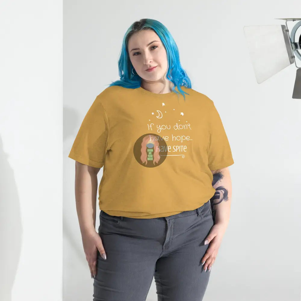 ’Have Spite’ V1 Short Sleeve T-Shirt Mustard Triblend / Xs