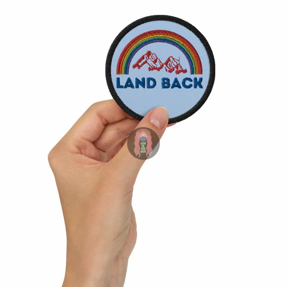 "Land Back" Embroidered patches - from Show Me Your Mask Shop by Show Me Your Mask Shop - Patches