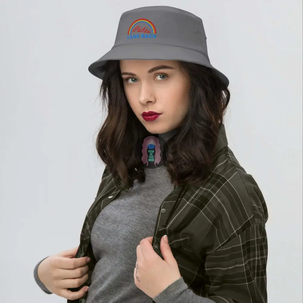 "Land Back" Old School Bucket Hat - from Show Me Your Mask Shop by Show Me Your Mask Shop - Hats