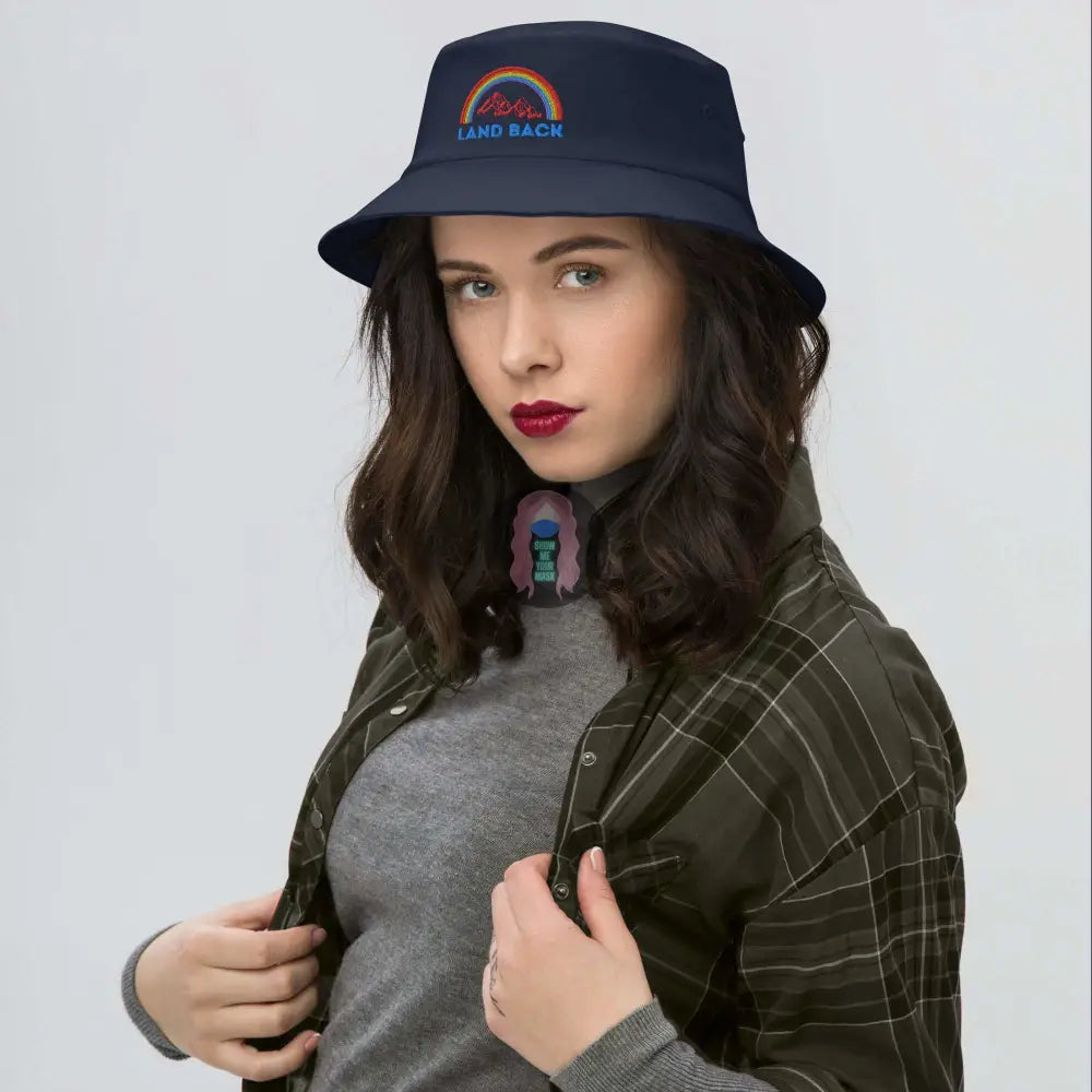 "Land Back" Old School Bucket Hat - from Show Me Your Mask Shop by Show Me Your Mask Shop - Hats