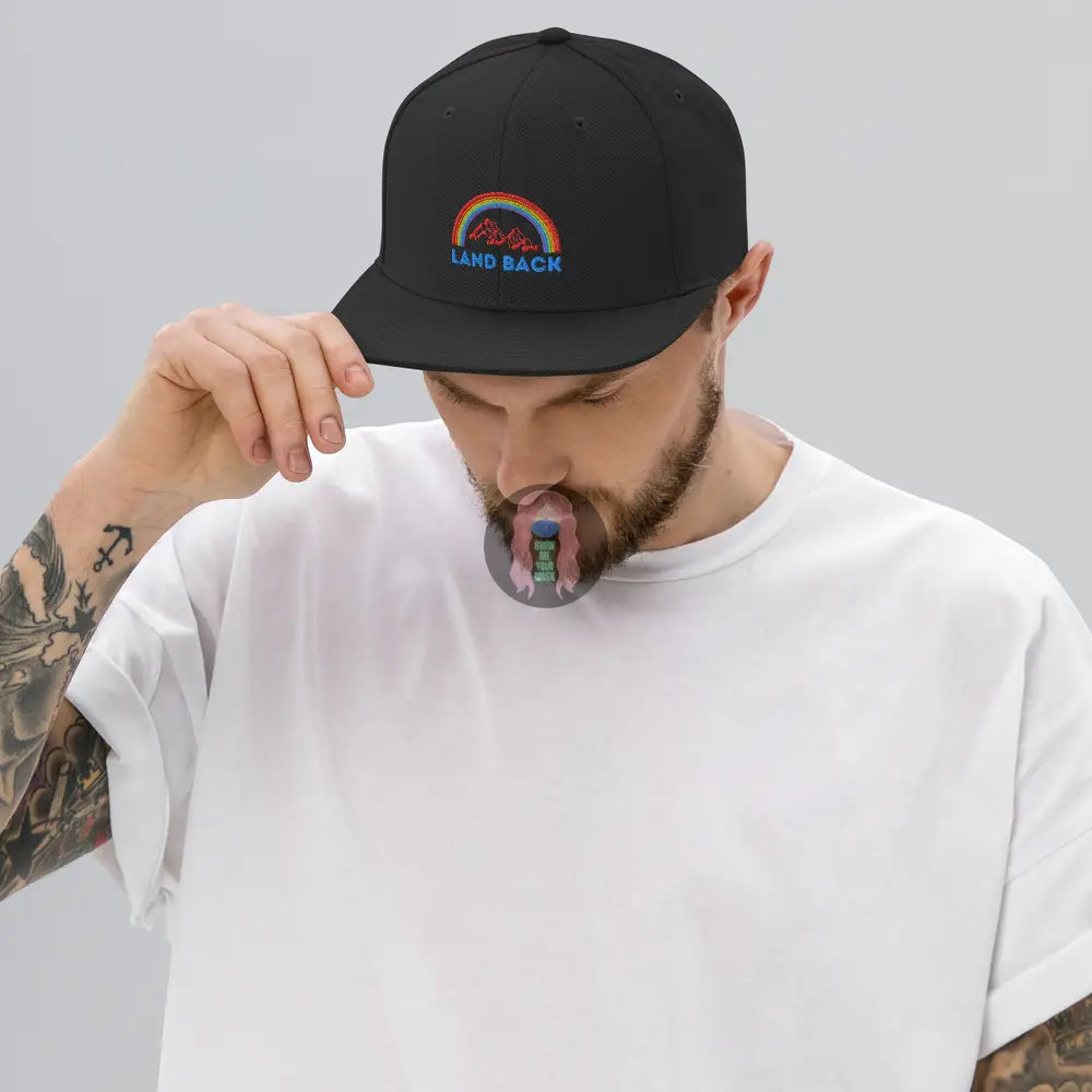 "Land Back" Snapback Hat - from Show Me Your Mask Shop by Show Me Your Mask Shop - Hats