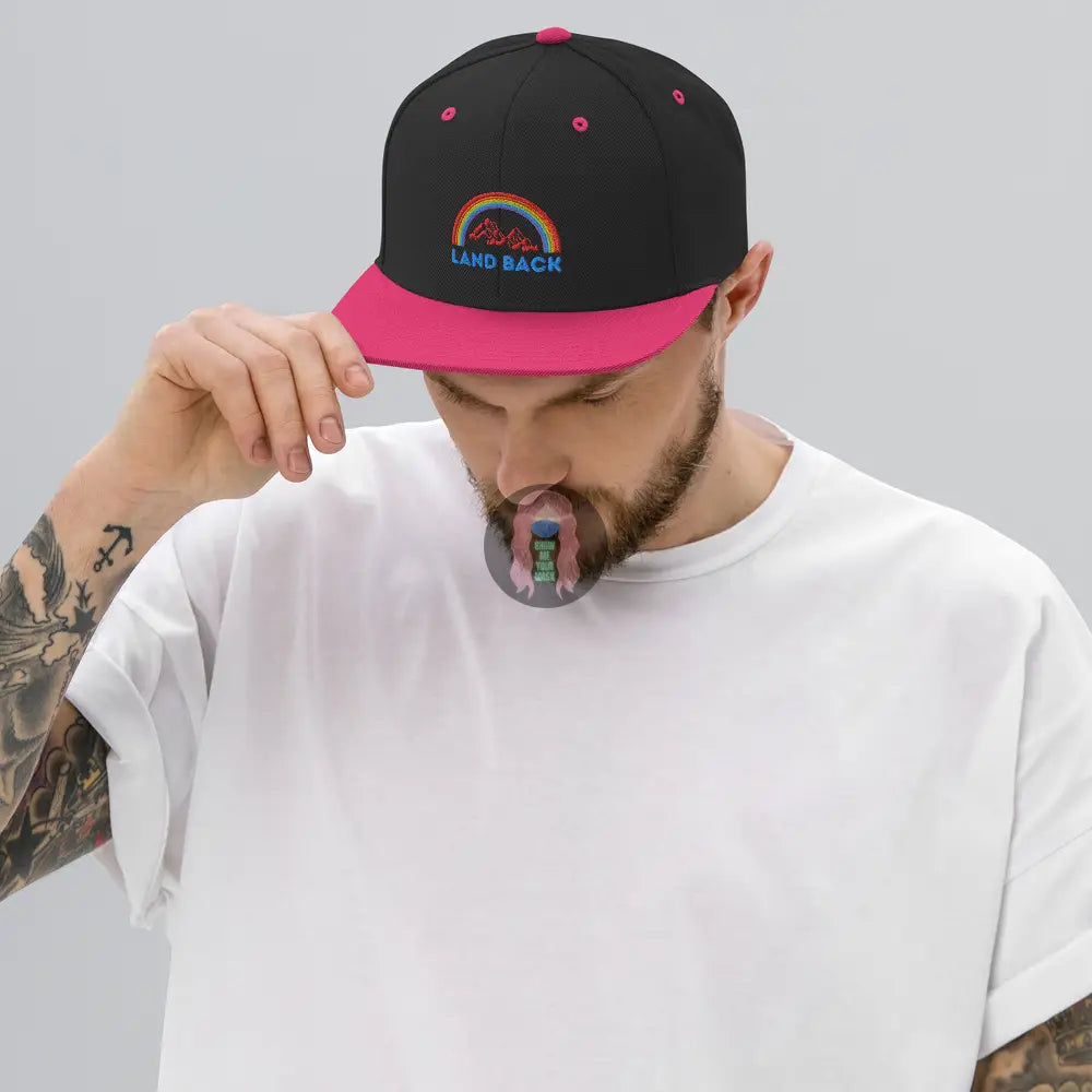 "Land Back" Snapback Hat - from Show Me Your Mask Shop by Show Me Your Mask Shop - Hats