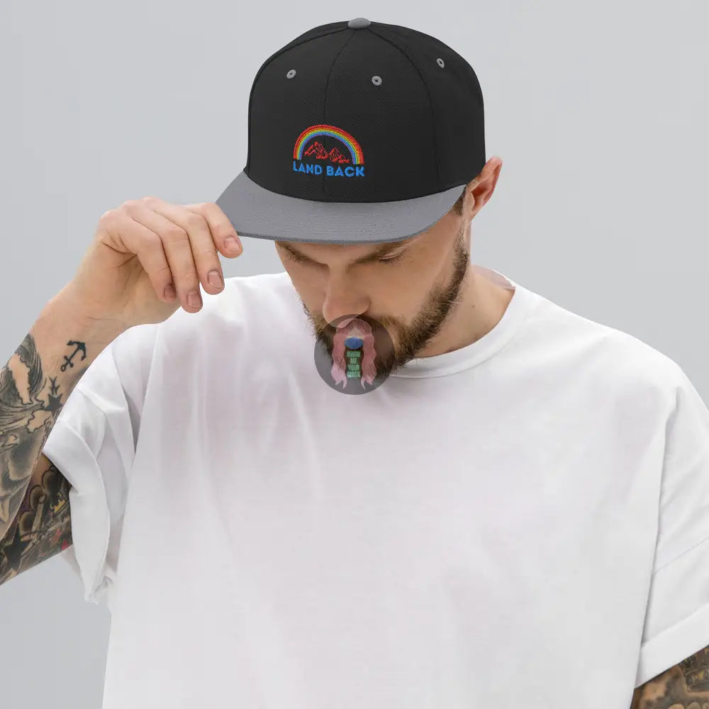 "Land Back" Snapback Hat - from Show Me Your Mask Shop by Show Me Your Mask Shop - Hats