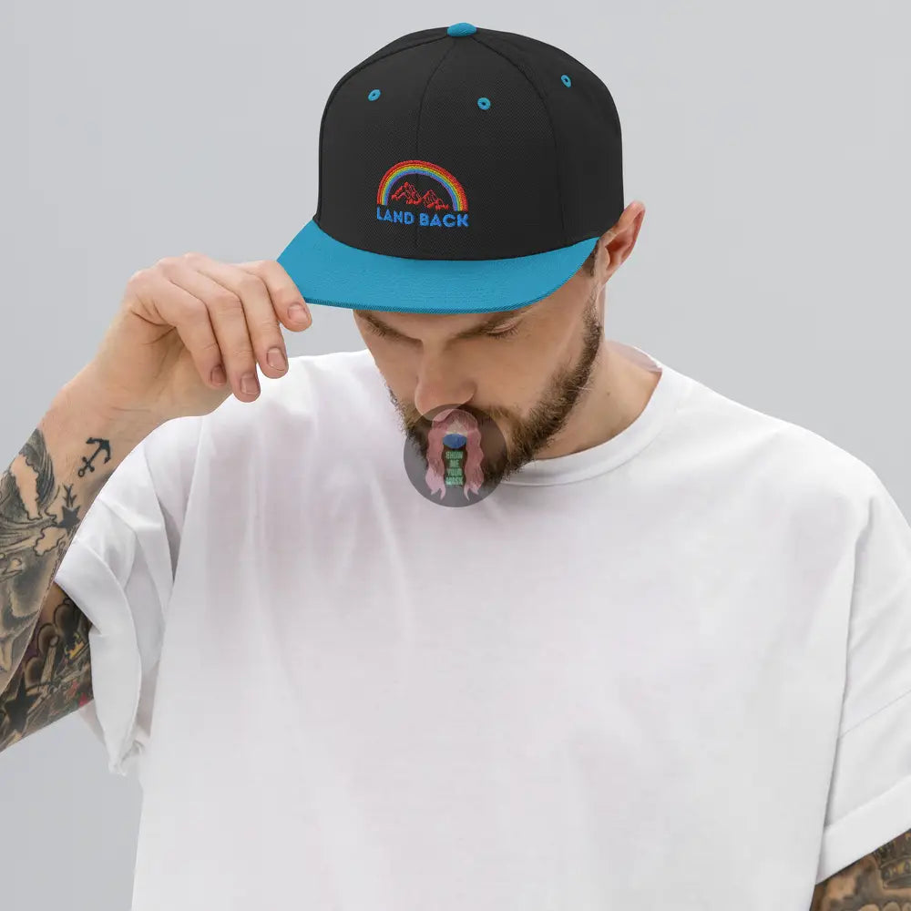 "Land Back" Snapback Hat - from Show Me Your Mask Shop by Show Me Your Mask Shop - Hats