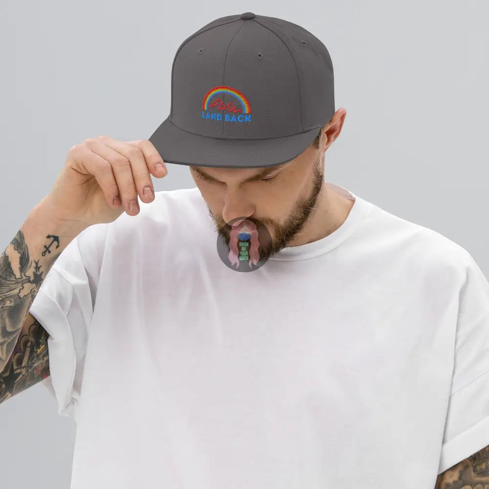 "Land Back" Snapback Hat - from Show Me Your Mask Shop by Show Me Your Mask Shop - Hats