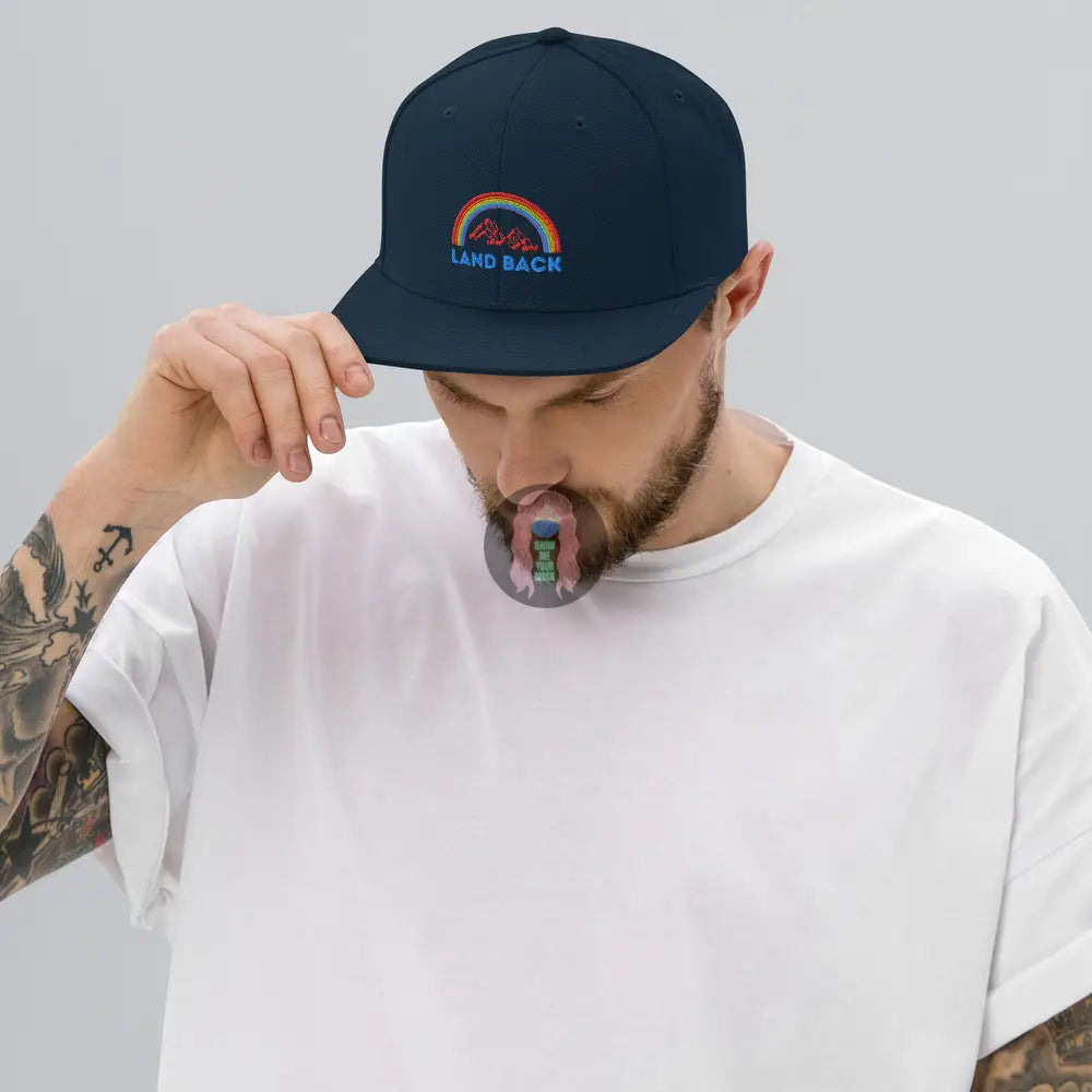 "Land Back" Snapback Hat - from Show Me Your Mask Shop by Show Me Your Mask Shop - Hats