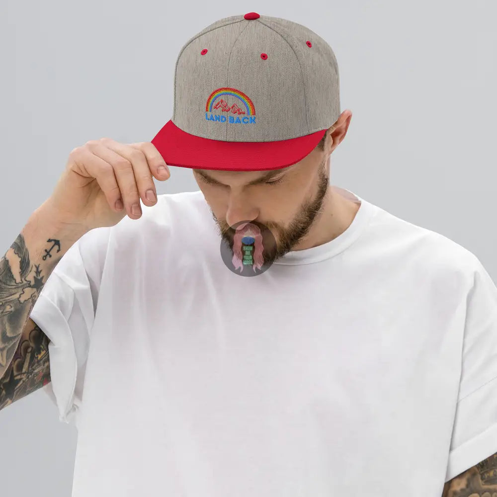 "Land Back" Snapback Hat - from Show Me Your Mask Shop by Show Me Your Mask Shop - Hats