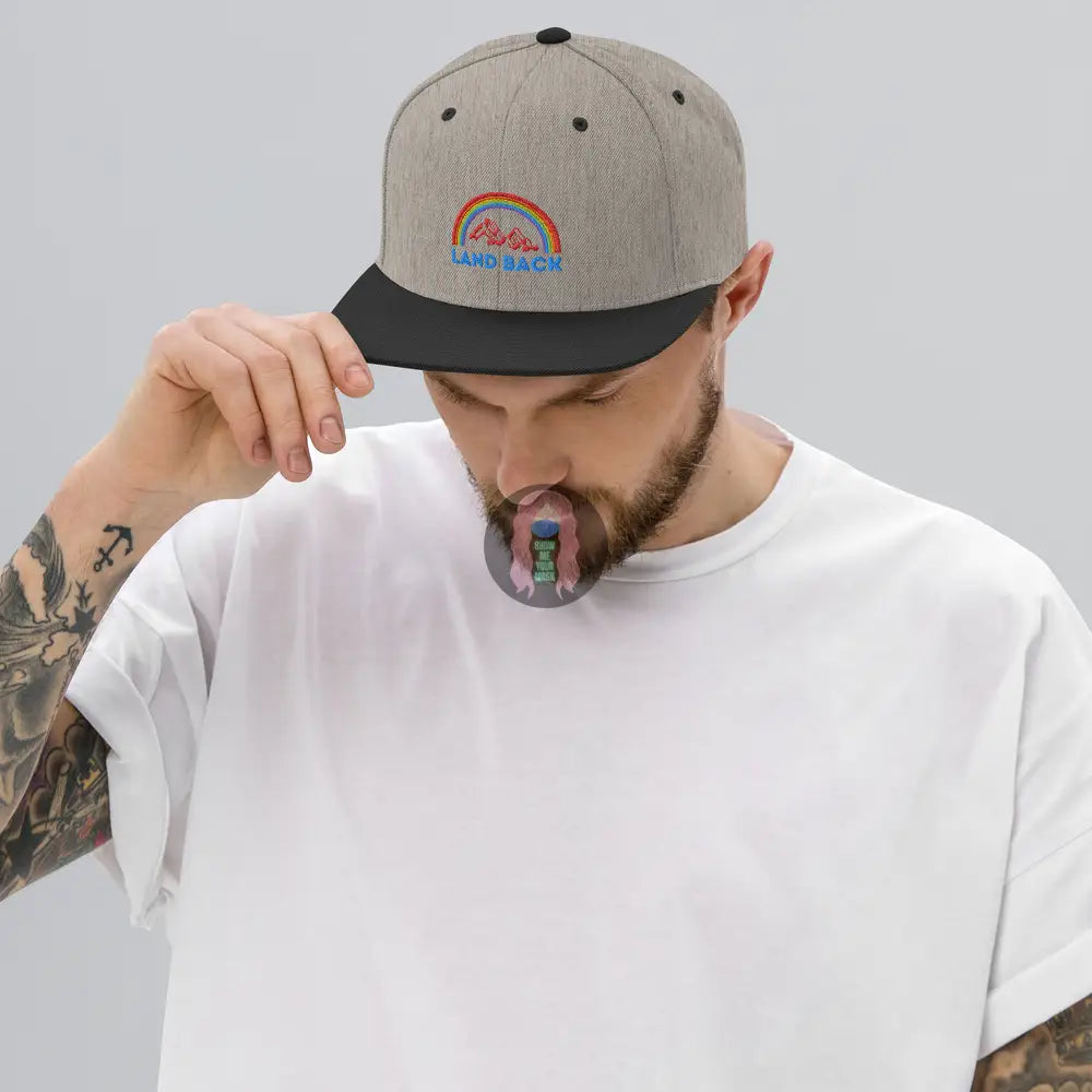 "Land Back" Snapback Hat - from Show Me Your Mask Shop by Show Me Your Mask Shop - Hats