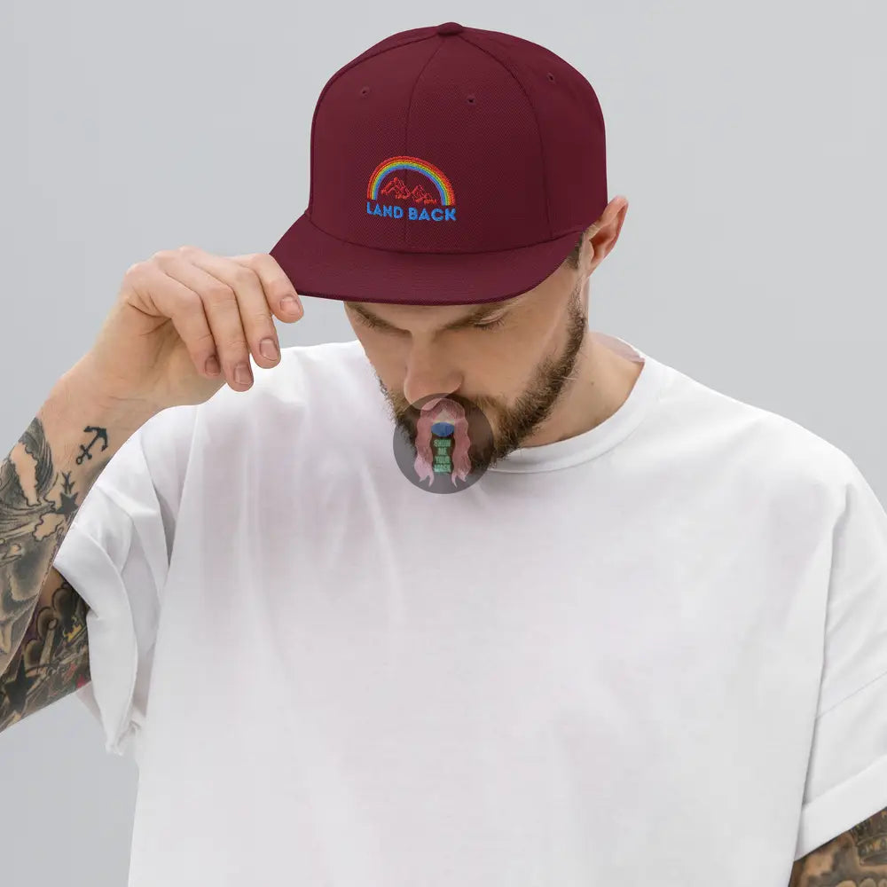 "Land Back" Snapback Hat - from Show Me Your Mask Shop by Show Me Your Mask Shop - Hats