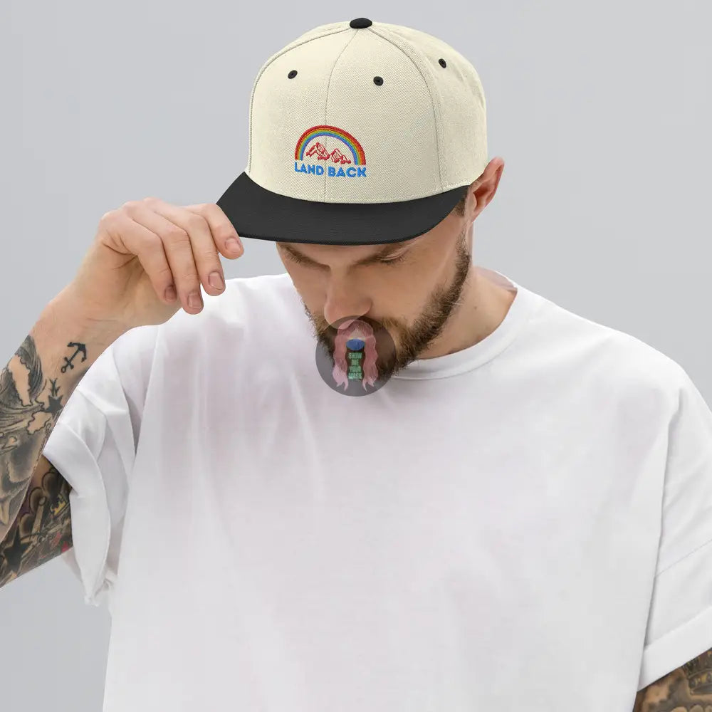 "Land Back" Snapback Hat - from Show Me Your Mask Shop by Show Me Your Mask Shop - Hats