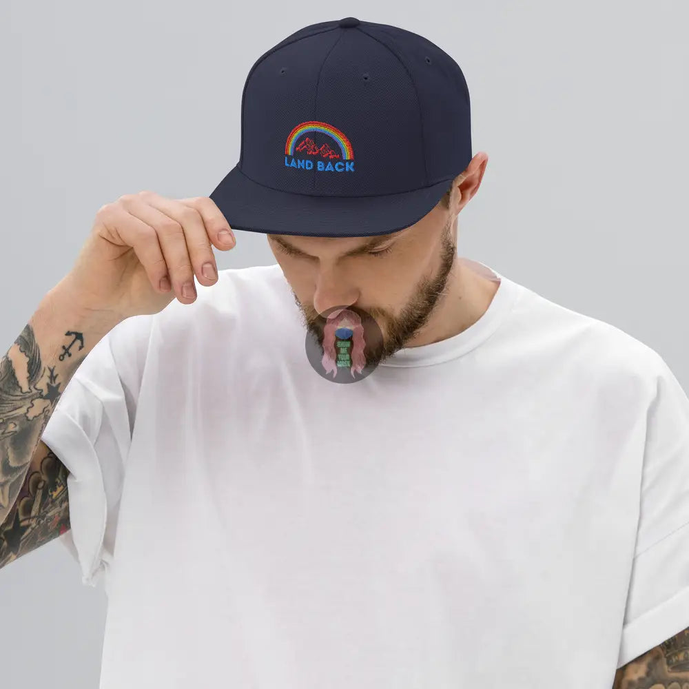 "Land Back" Snapback Hat - from Show Me Your Mask Shop by Show Me Your Mask Shop - Hats