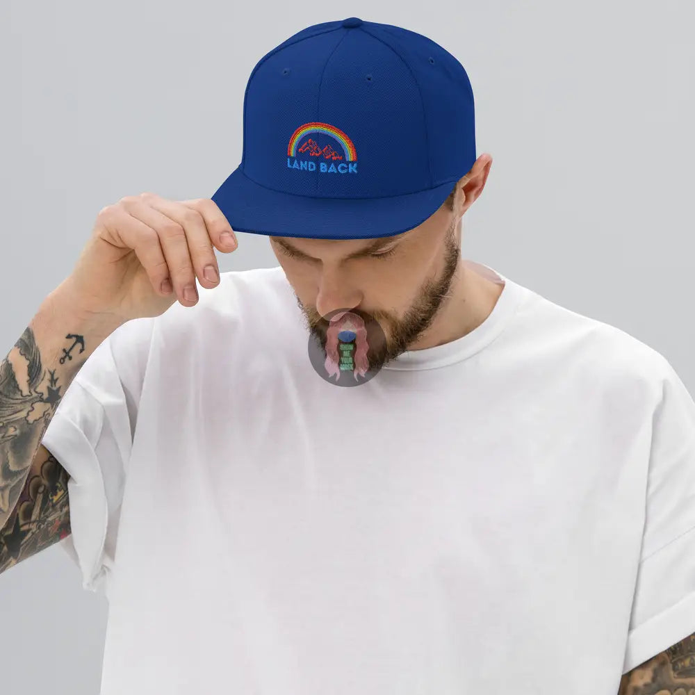 "Land Back" Snapback Hat - from Show Me Your Mask Shop by Show Me Your Mask Shop - Hats