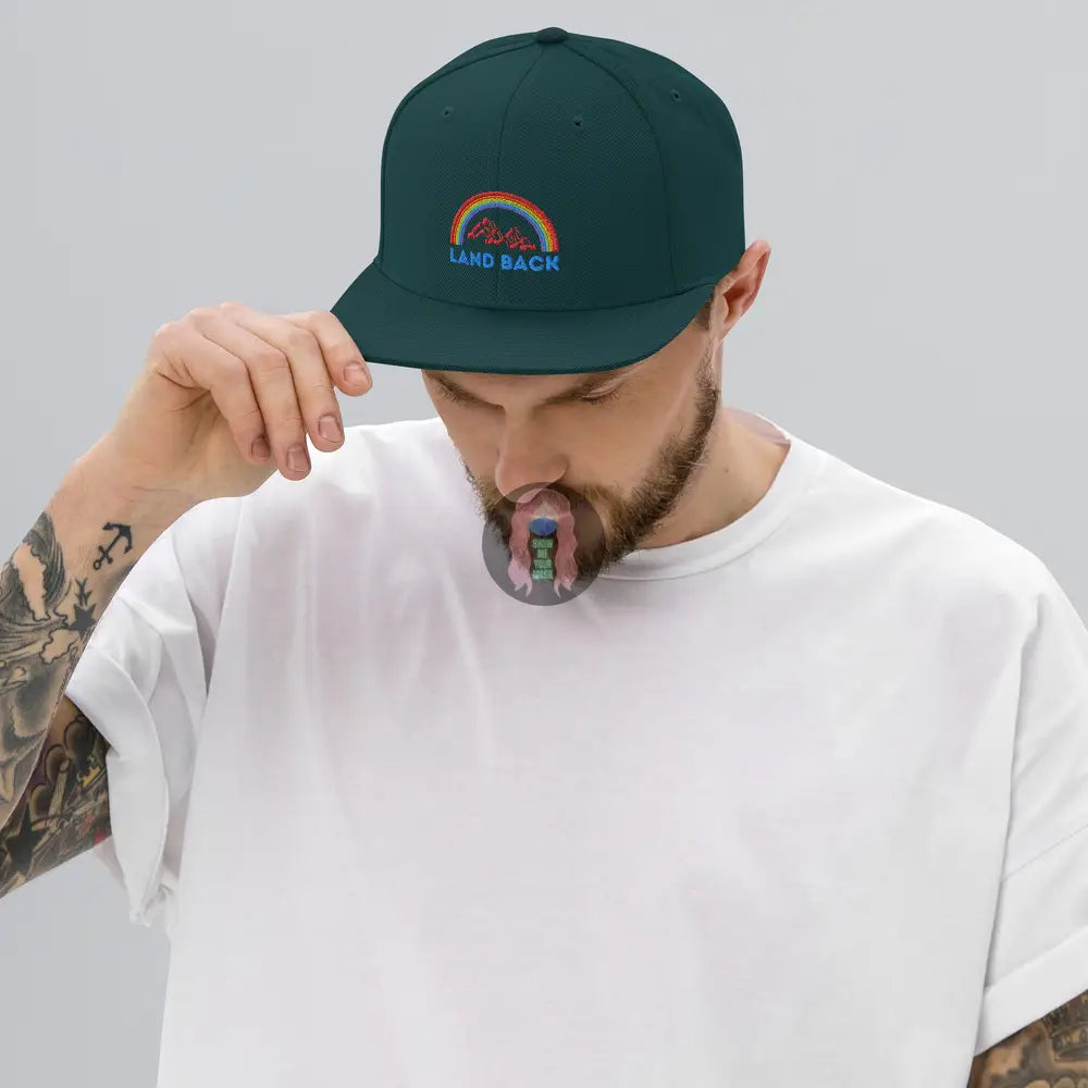 "Land Back" Snapback Hat - from Show Me Your Mask Shop by Show Me Your Mask Shop - Hats