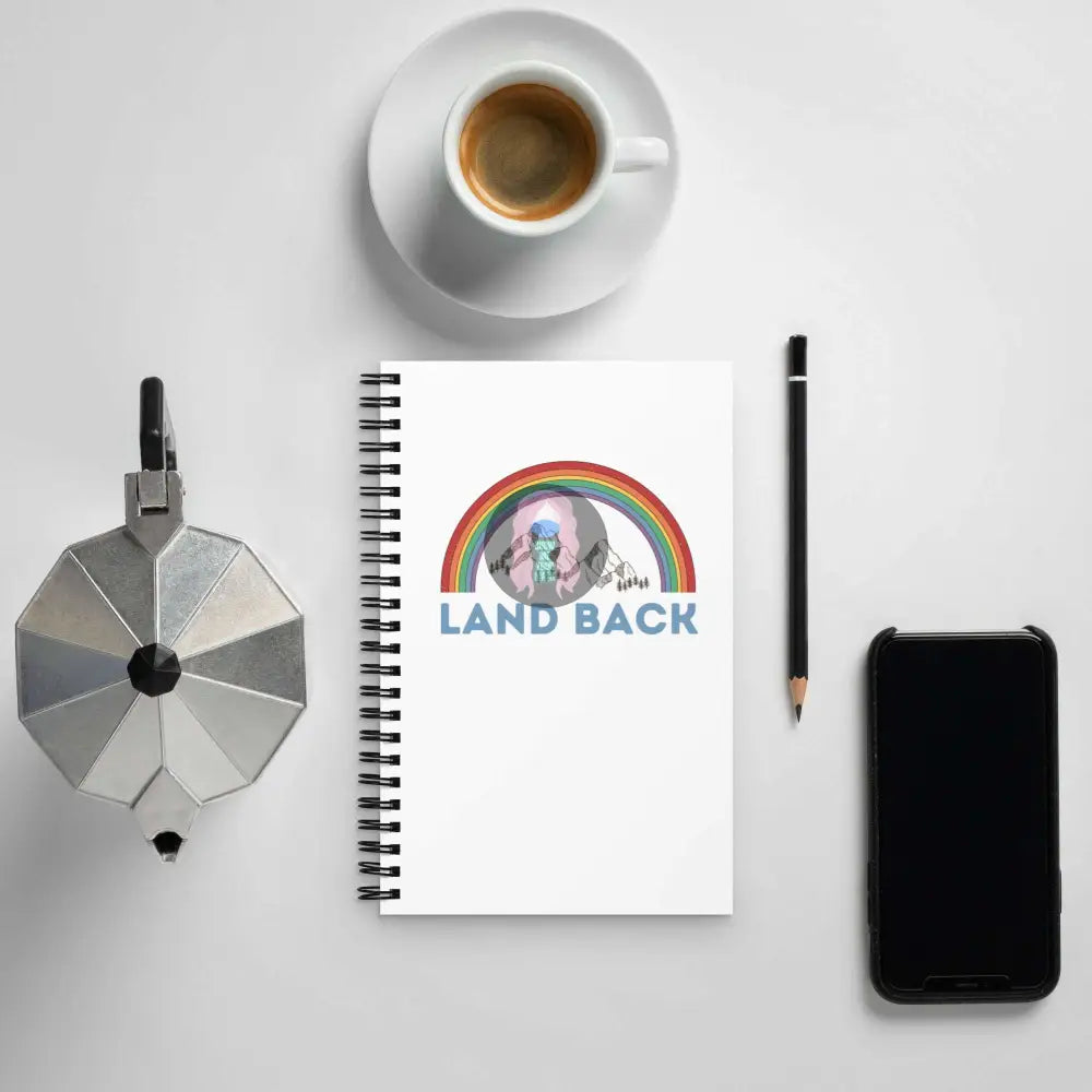 "Land Back" Spiral notebook - from Show Me Your Mask Shop by Show Me Your Mask Shop - Notebooks