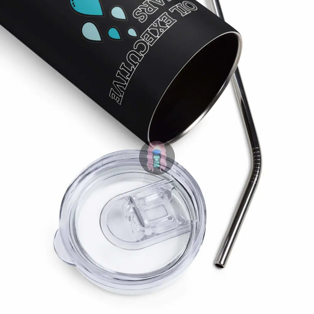 "oil executive tears" Stainless steel tumbler - from Show Me Your Mask Shop by Show Me Your Mask Shop - Mugs
