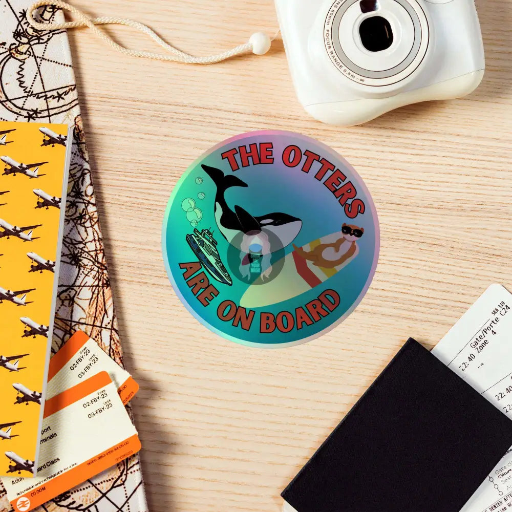 Orca and Otter Holographic stickers - from Show Me Your Mask Shop by Show Me Your Mask Shop - Stickers