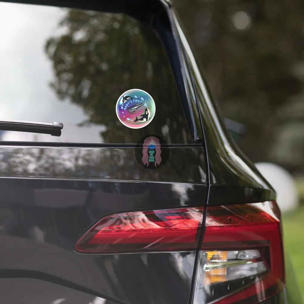 Orca "Baby's first Yacht" Bubble-free stickers - from Show Me Your Mask Shop by Show Me Your Mask Shop - Stickers