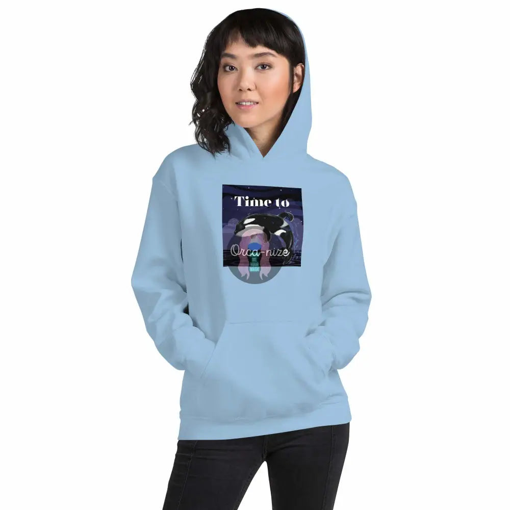 Orca, Night, "Time to Orca-nize" Unisex Hoodie - from Show Me Your Mask Shop by Show Me Your Mask Shop - Hoodies, Unisex