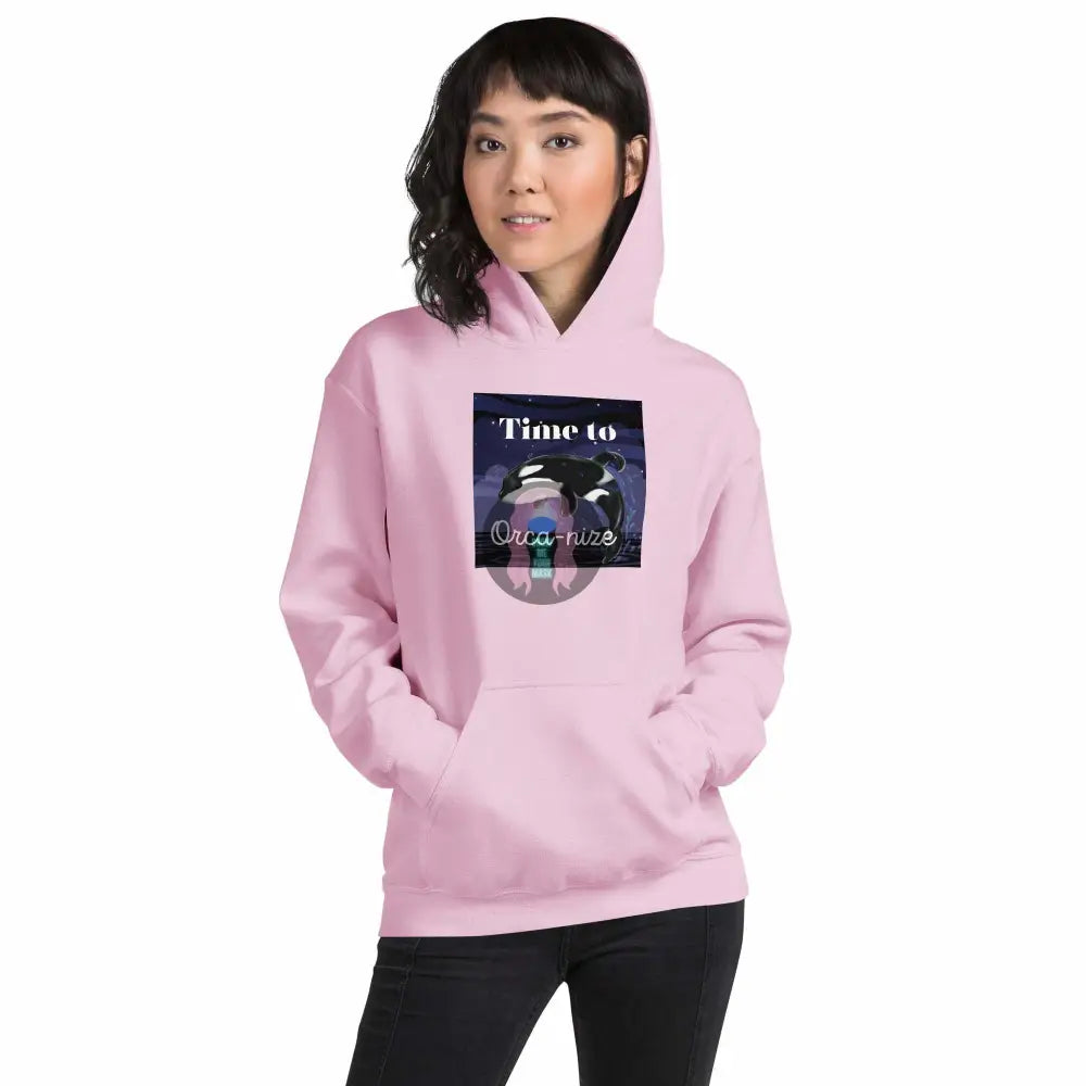 Orca, Night, "Time to Orca-nize" Unisex Hoodie - from Show Me Your Mask Shop by Show Me Your Mask Shop - Hoodies, Unisex