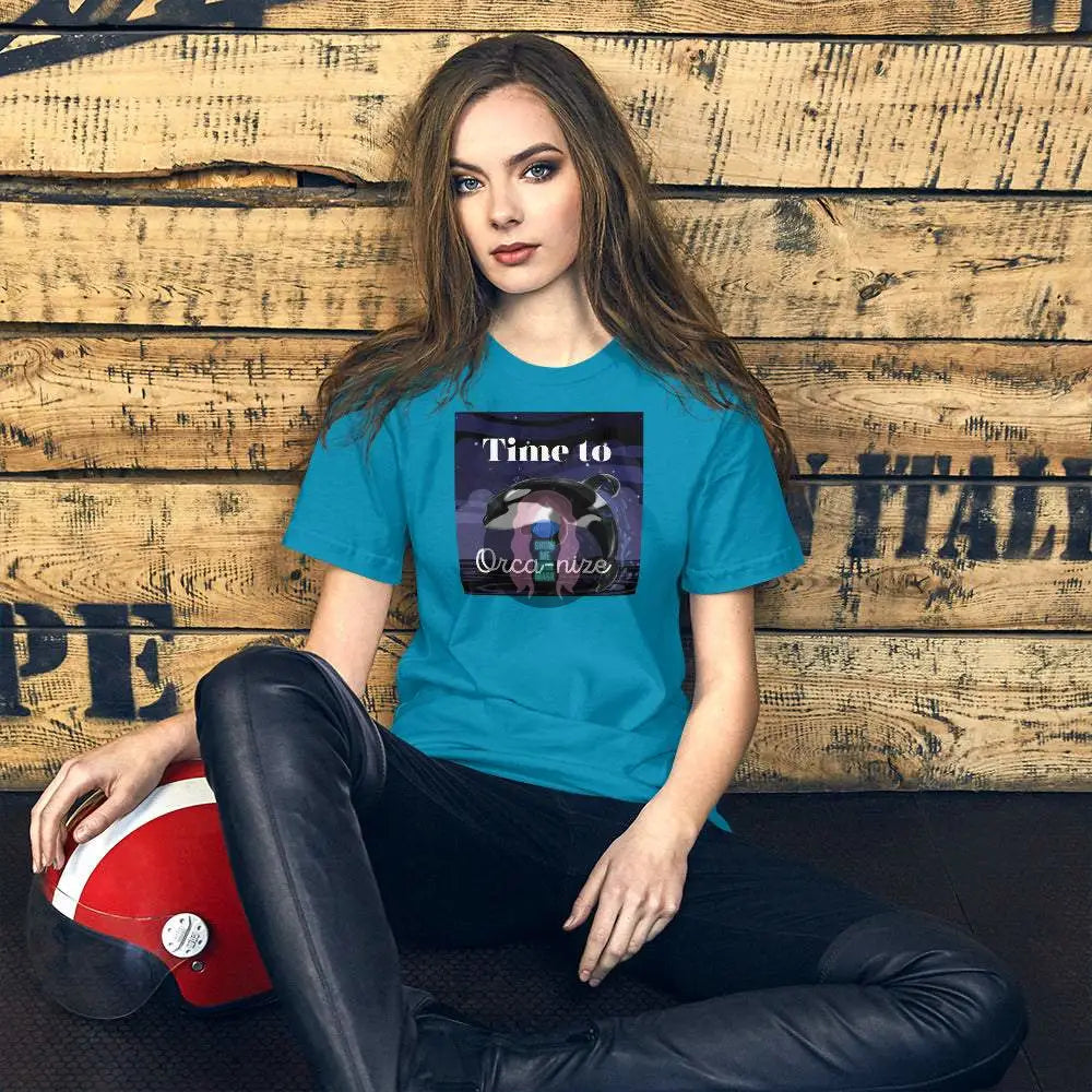 Orca, Night "Time to Orca-nize" Unisex t-shirt - from Show Me Your Mask Shop by Show Me Your Mask Shop - Shirts, Unisex