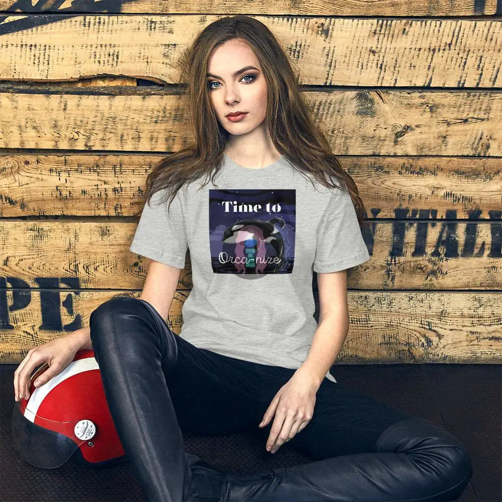 Orca, Night "Time to Orca-nize" Unisex t-shirt - from Show Me Your Mask Shop by Show Me Your Mask Shop - Shirts, Unisex