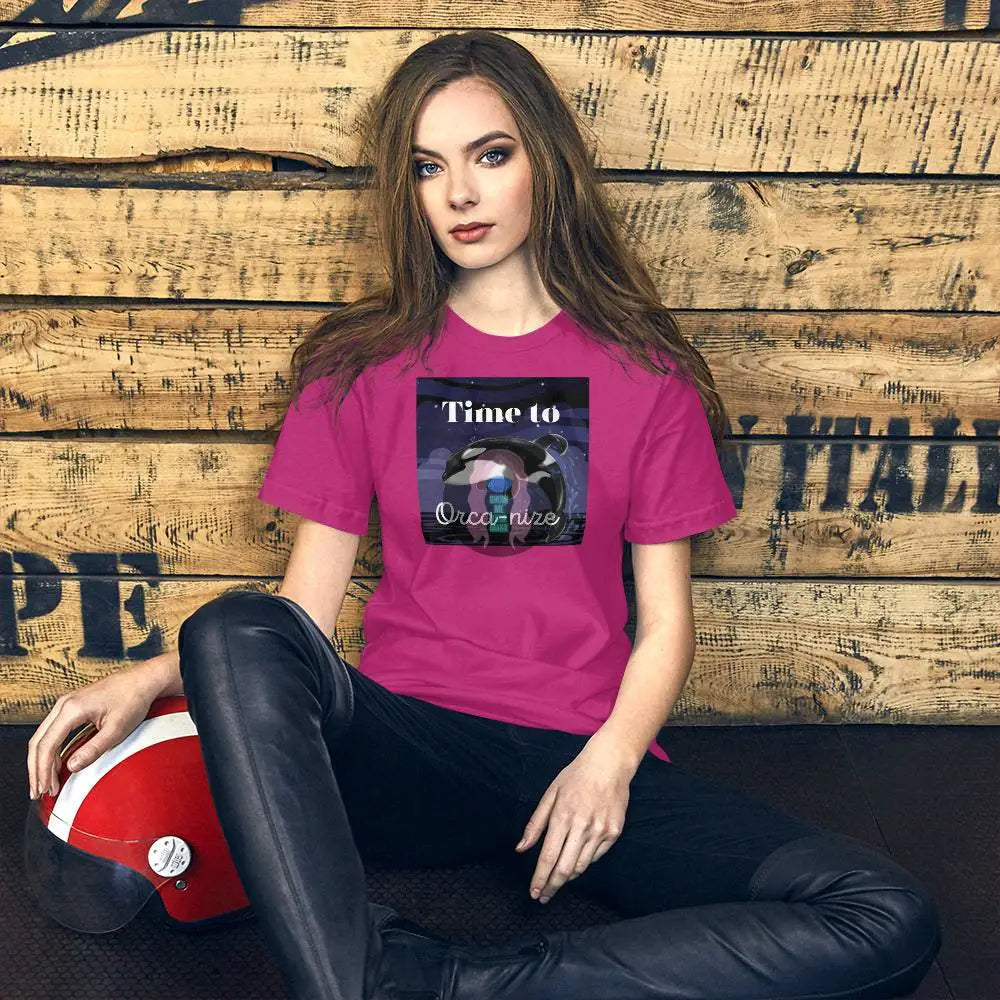Orca, Night "Time to Orca-nize" Unisex t-shirt - from Show Me Your Mask Shop by Show Me Your Mask Shop - Shirts, Unisex