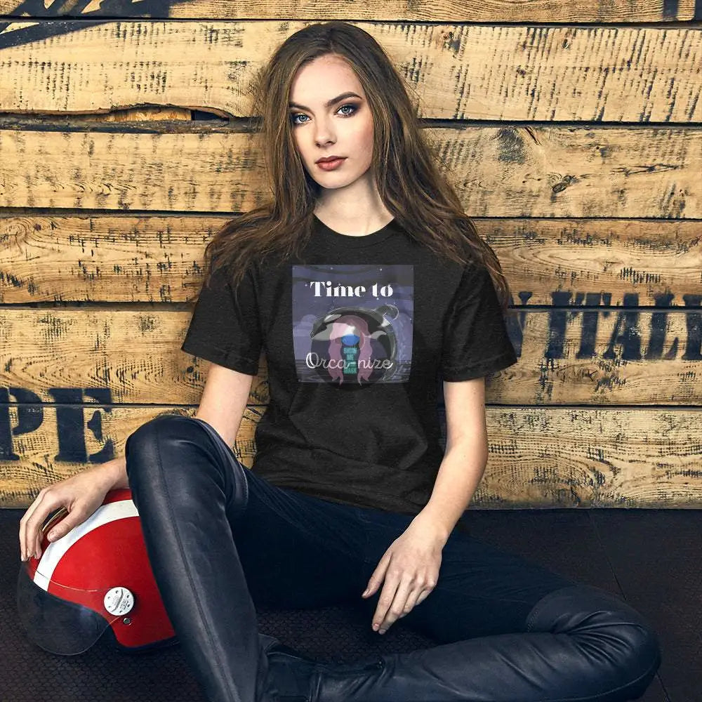 Orca, Night "Time to Orca-nize" Unisex t-shirt - from Show Me Your Mask Shop by Show Me Your Mask Shop - Shirts, Unisex
