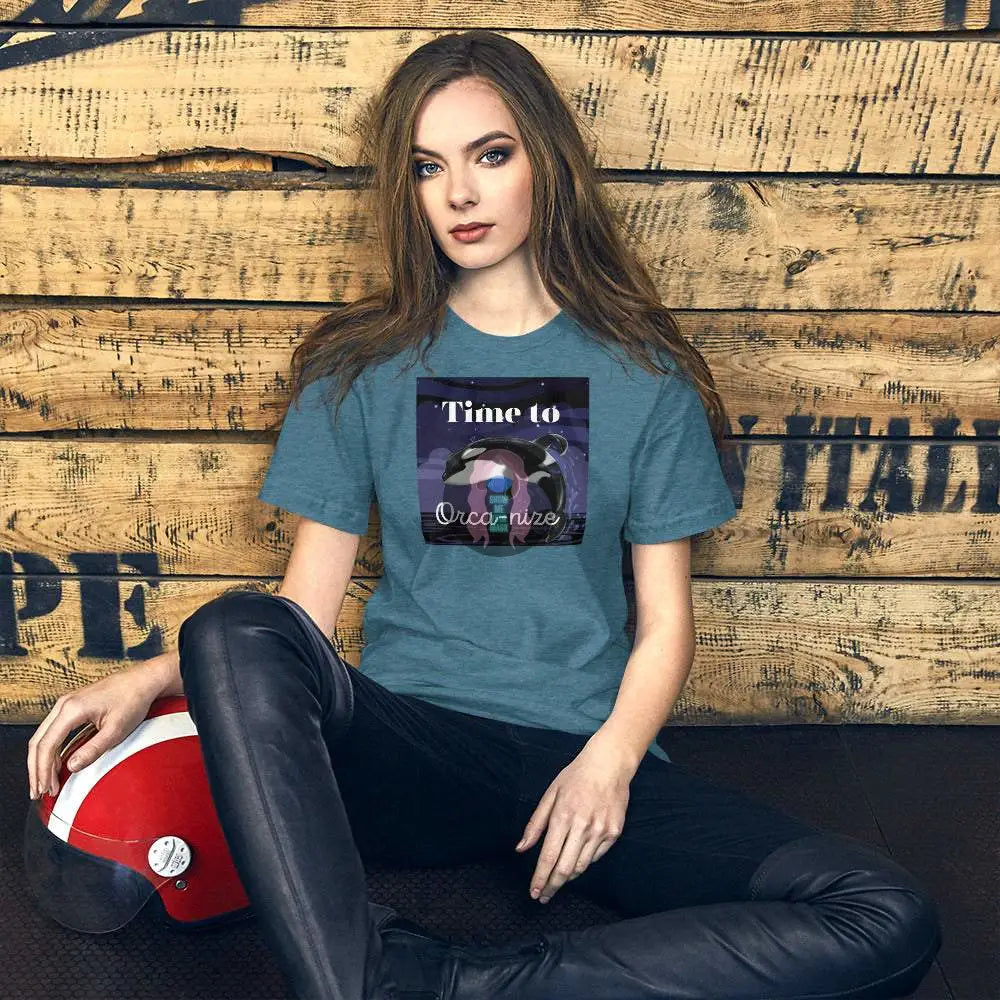 Orca, Night "Time to Orca-nize" Unisex t-shirt - from Show Me Your Mask Shop by Show Me Your Mask Shop - Shirts, Unisex