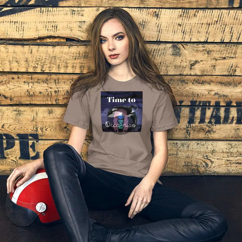 Orca, Night "Time to Orca-nize" Unisex t-shirt - from Show Me Your Mask Shop by Show Me Your Mask Shop - Shirts, Unisex