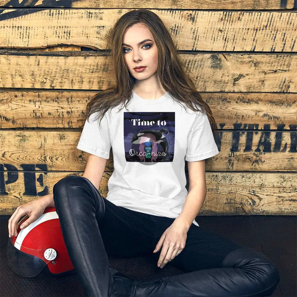 Orca, Night "Time to Orca-nize" Unisex t-shirt - from Show Me Your Mask Shop by Show Me Your Mask Shop - Shirts, Unisex