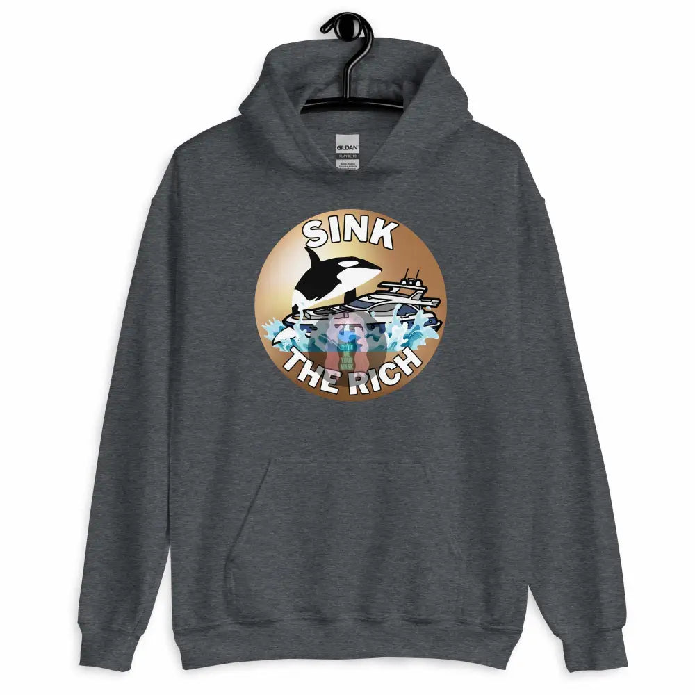 Orca "Sink the Rich" Unisex Hoodie - from Show Me Your Mask Shop by Show Me Your Mask Shop - Hoodies