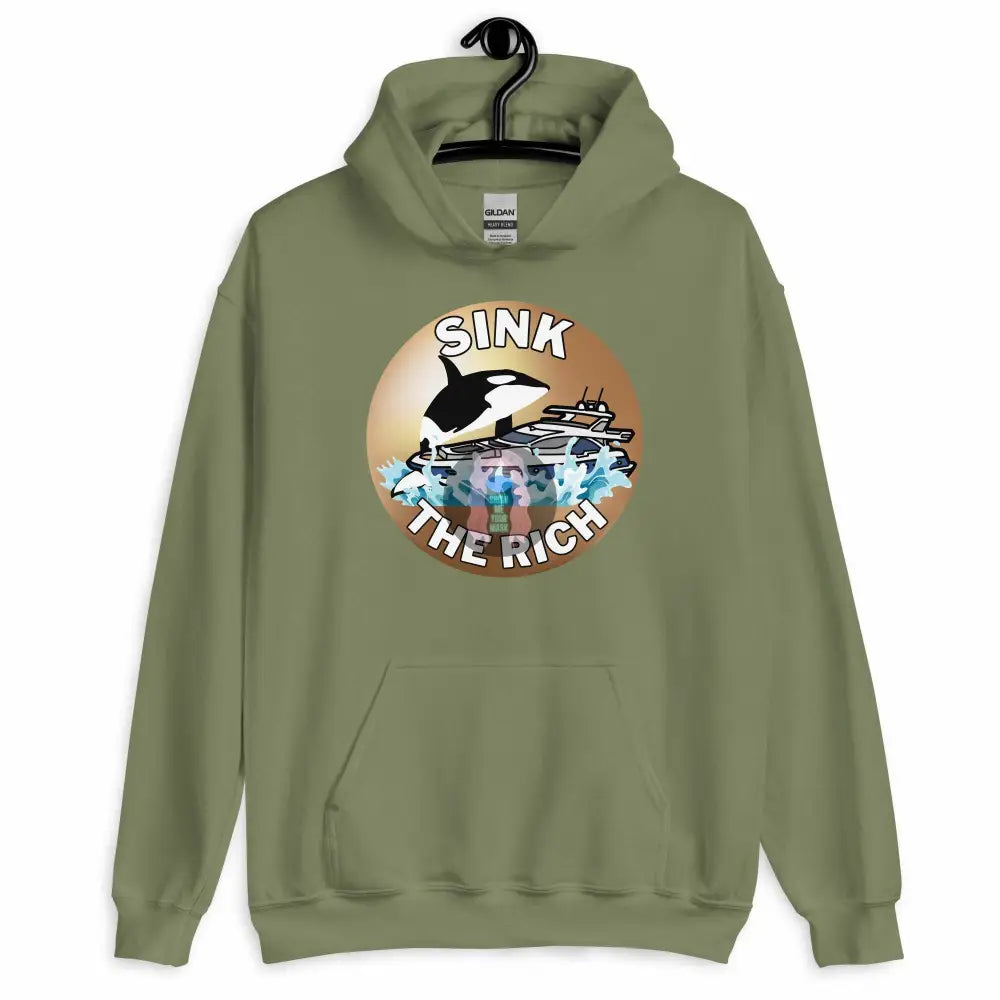 Orca "Sink the Rich" Unisex Hoodie - from Show Me Your Mask Shop by Show Me Your Mask Shop - Hoodies
