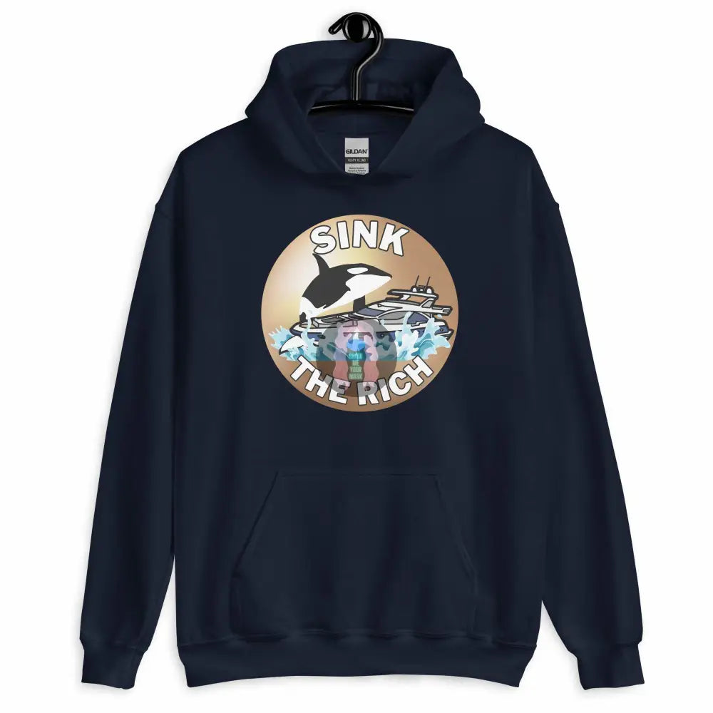 Orca "Sink the Rich" Unisex Hoodie - from Show Me Your Mask Shop by Show Me Your Mask Shop - Hoodies