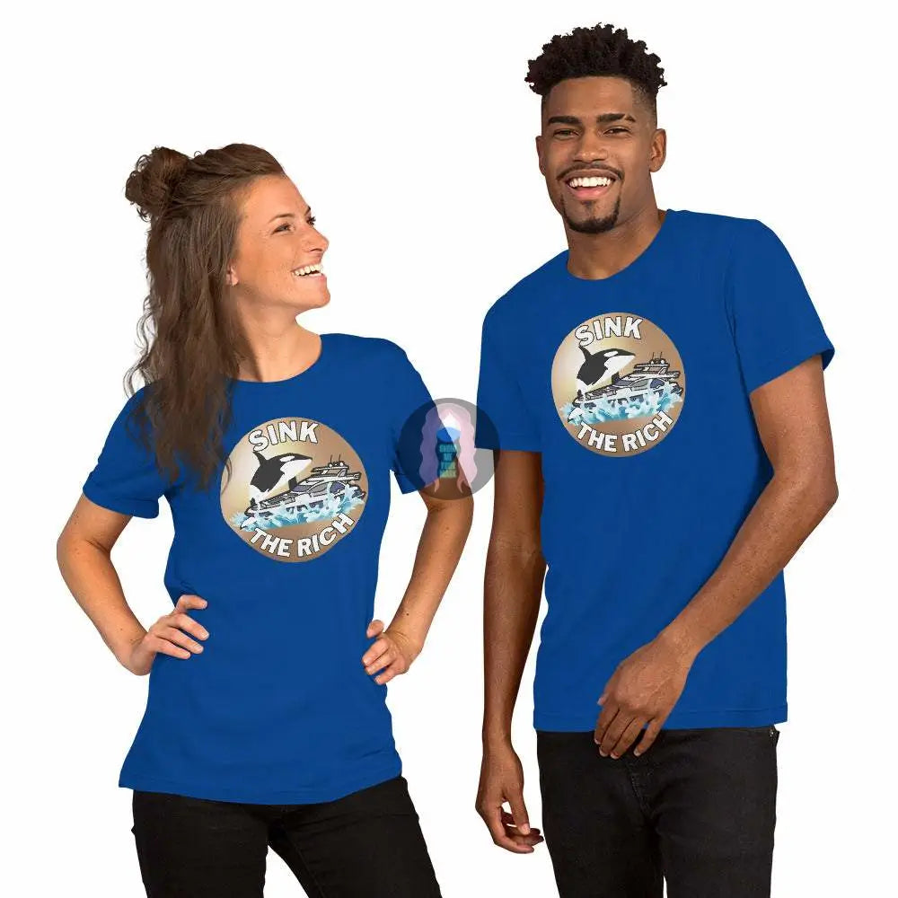 Orca "Sink the Rich" Unisex t-shirt - from Show Me Your Mask Shop by Show Me Your Mask Shop - Shirts