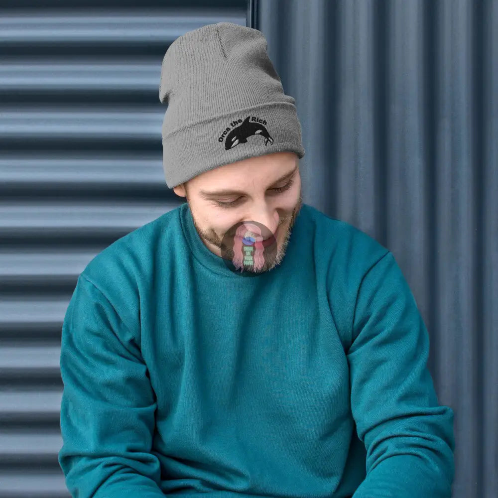 "Orca the Rich" Embroidered Beanie - from Show Me Your Mask Shop by Show Me Your Mask Shop - Hats