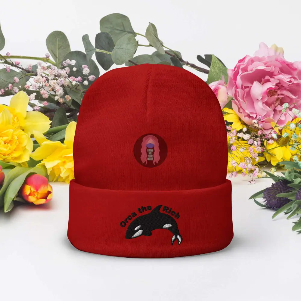 "Orca the Rich" Embroidered Beanie - from Show Me Your Mask Shop by Show Me Your Mask Shop - Hats