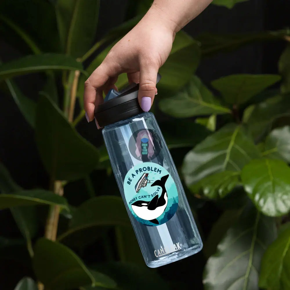 Orca, Yacht "Be a Problem Money Can't Solve" Sports water bottle - from Show Me Your Mask Shop by Show Me Your Mask Shop - Water Bottles