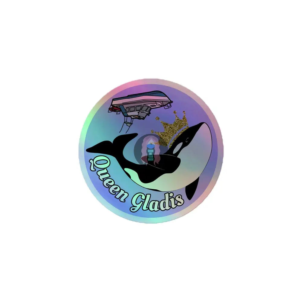 Orca, Yacht "Queen Gladis" Holographic stickers - from Show Me Your Mask Shop by Show Me Your Mask Shop - Stickers